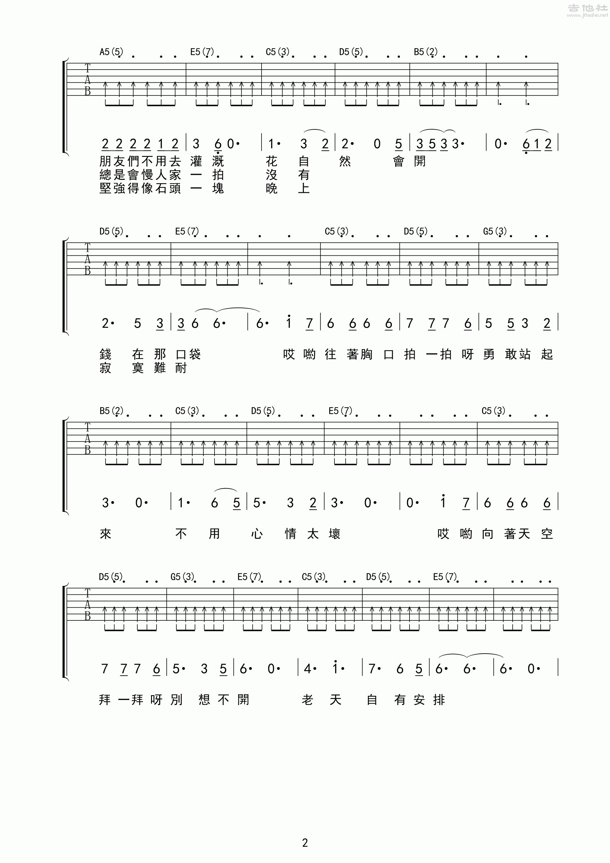 笨小孩吉他谱_2