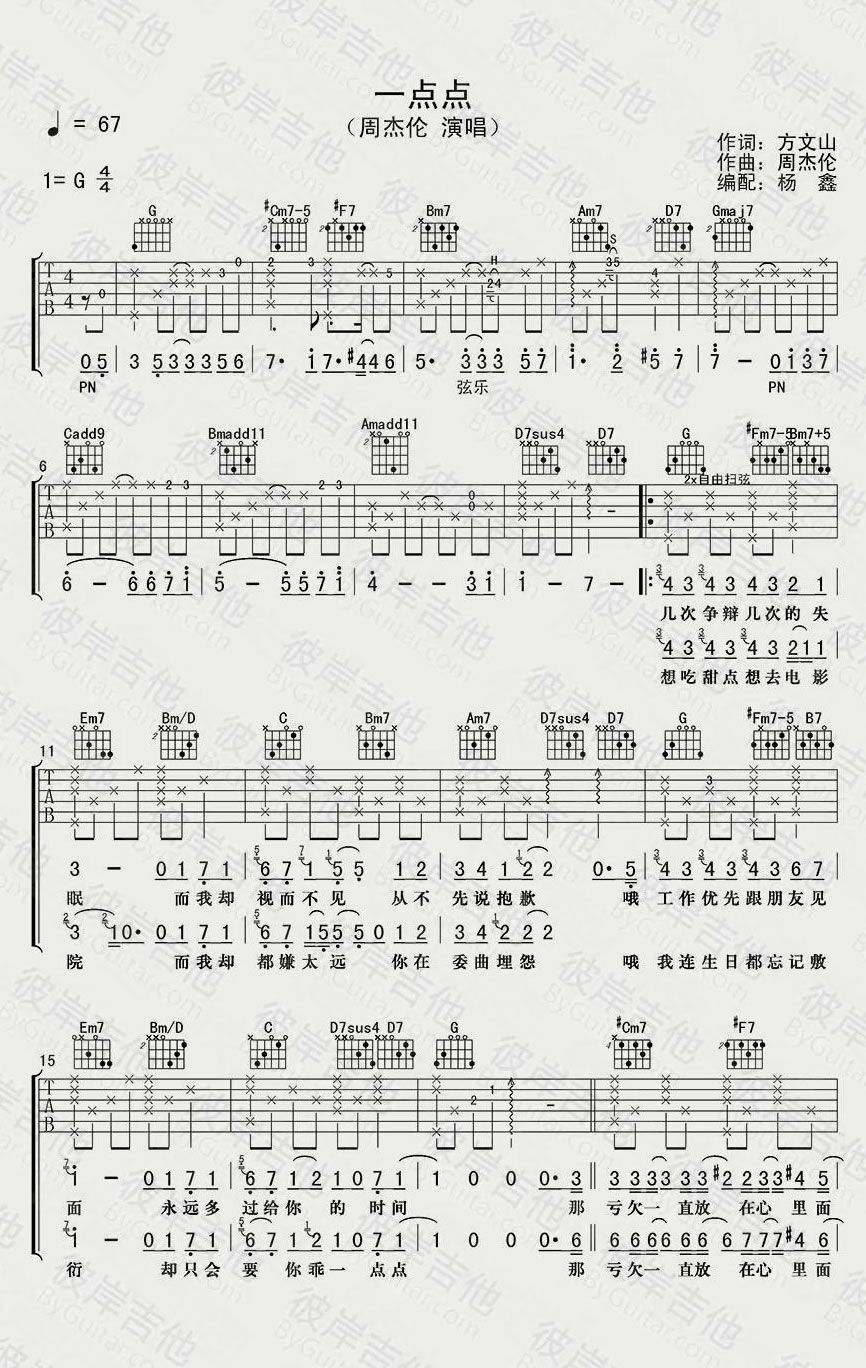 一点点吉他谱_1