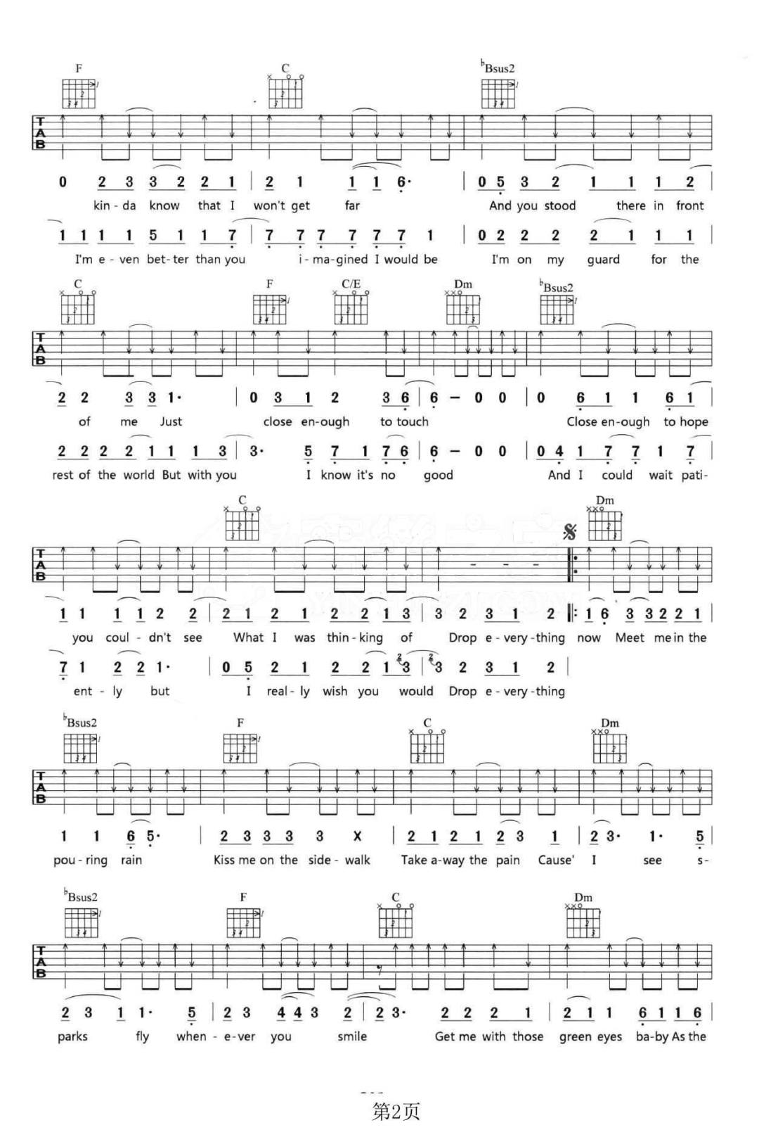 Sparks Fly吉他谱_2